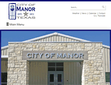 Tablet Screenshot of cityofmanor.org